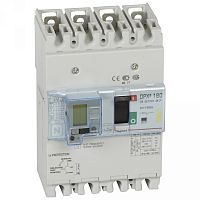 Автоматический выключатель DPX3 160 -  термомагн. расц. - с диф. защ. - 16 кА - 400 В~ - 4П - 160 А | код. 420037 |  Legrand 
